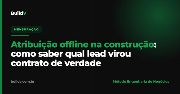 Atribuição offline na construção: rastreando o lead do anúncio até o contrato assinado — BuildV