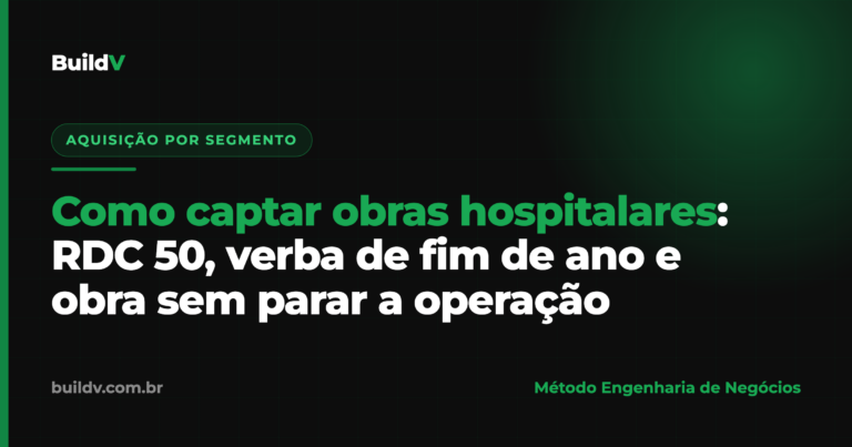 Construtora especializada em obras hospitalares executando reforma em ambiente de saúde sem paralisar a operação — BuildV